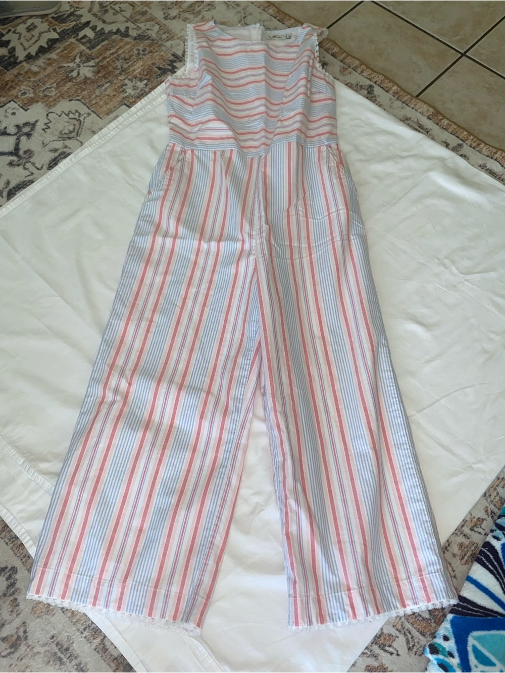 Vineyard Vines Pink and Blue Striped Jumpsuit - Picture 2 of 14